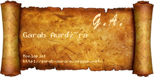 Garab Auróra névjegykártya